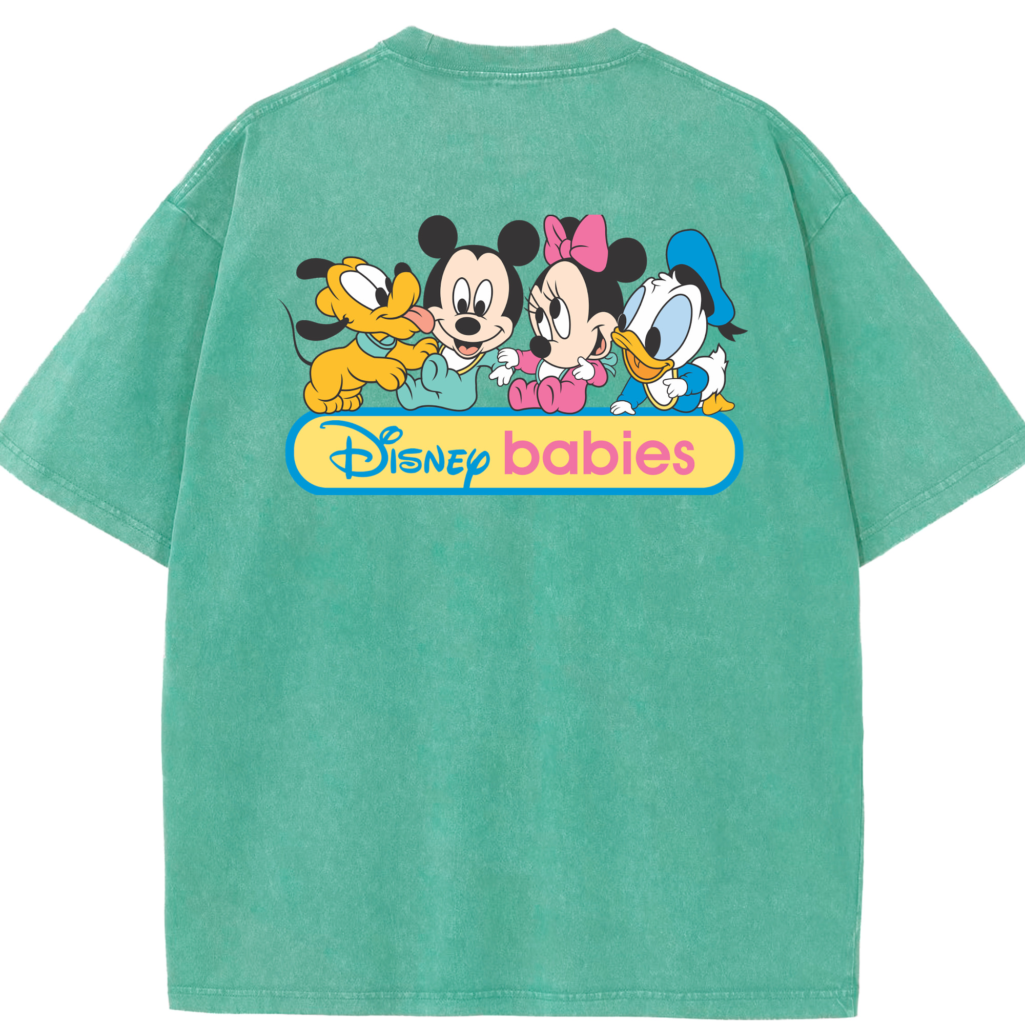 （画像用） ミッキーマウス Mickey Mouse 綿100% ヴィンテージ風 半袖Tシャツ（背面プリント）
